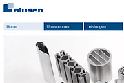 Referenz Website alusen Aluminiumprofile GmbH - Internet-Service Berlin - Webdesign, Homepage-Erstellung, Online-Shop-Erstellung