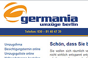 Referenz Website Germania Umzüge Berlin - Internet-Service Berlin - Webdesign, Homepage-Erstellung, Online-Shop-Erstellung